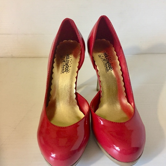 Hollywood Heels, Platform Shoes, red, Size 6.5 - Picture 6 of 7
